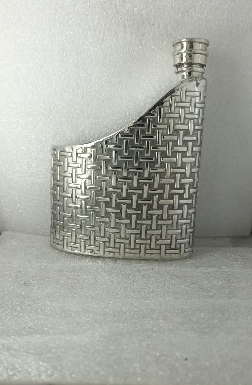 F161 4oz ergo flask with woven pattern (image for) F161 4oz ergo flask with woven pattern